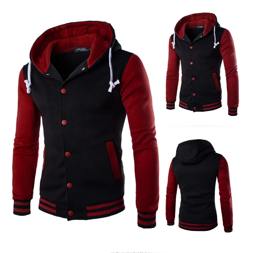 

Sweatshirt Slim Hooded Coat Warm Winter Hoodie Sweater Jacket Men Outwear Men's Coats & Jackets