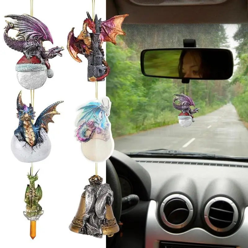 

Автомобильный подвесной дракон, Автомобильное зеркало заднего вида, подвесной декоративный дракон, регулируемый и гладкий автомобильный внутренний дракон