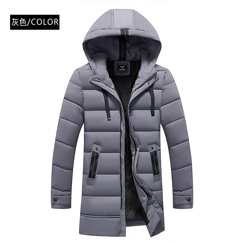 2022 Mens Winter Casual Jassen Fleece Warme Bontkraag Parka Jas Heren Effen Kleur Windjack Afneembare Hoed Bomber Jas Mannen