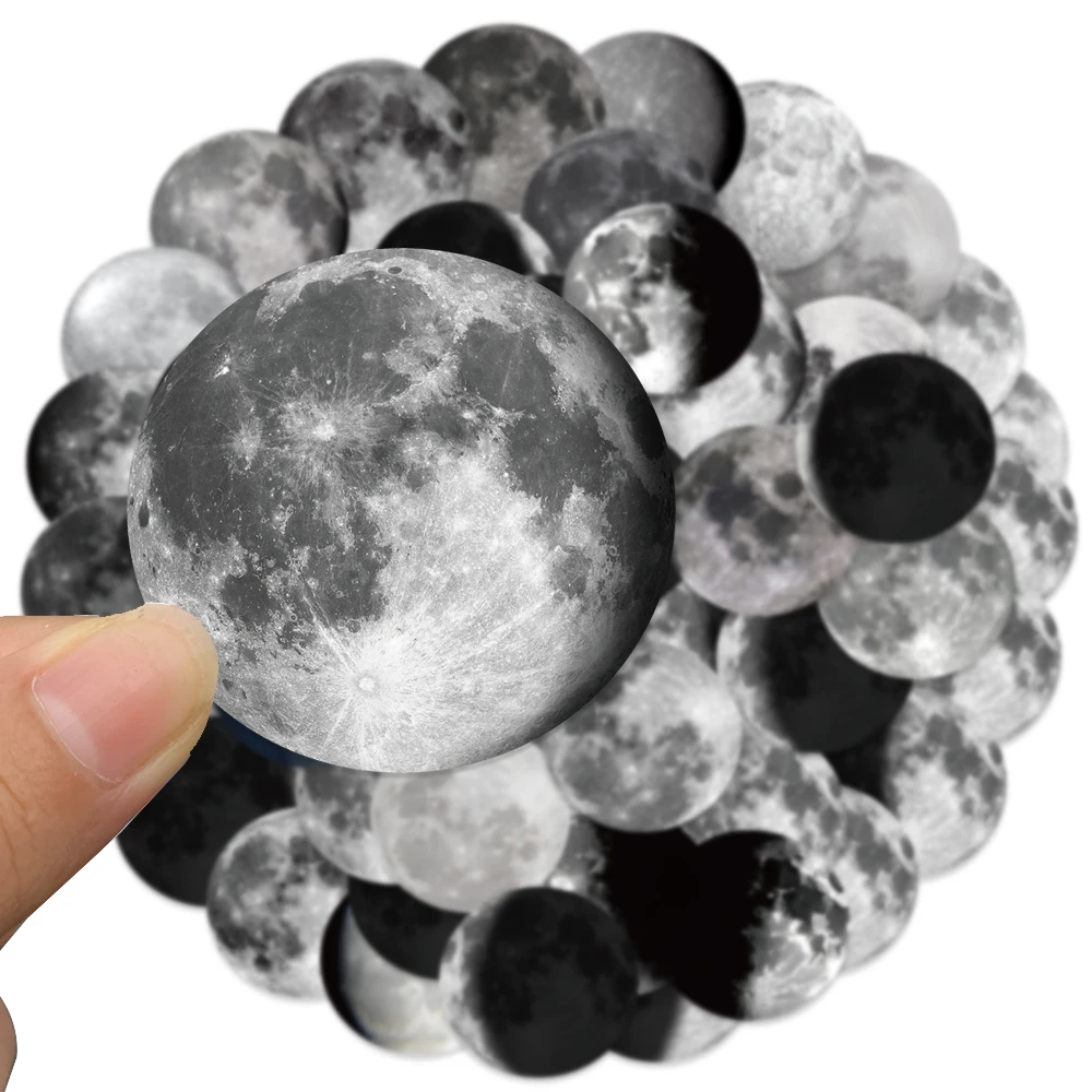 50 шт. милые наклейки в виде фазы Луны аксессуары для журналов канцелярских