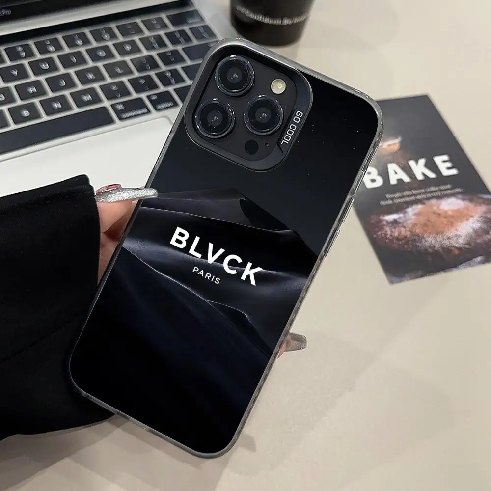 Mobile B-BLVCK Phone Case for iPhone 16 15 14 13 12 11 X XR XS 8 7 Pro Max Plus Color Silvery Smartphone Cover Cellphones