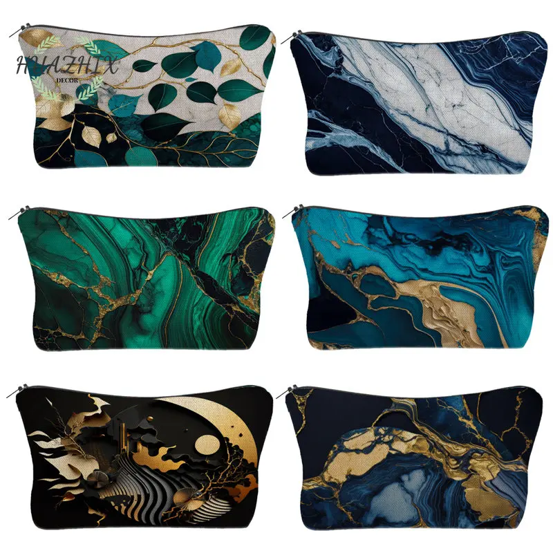 

Luxury Gilding Cosmetic Bag for Women Beauty Product Small Items Pouch Toiletry Kit Makeup Storage Organizer Travel Essentials