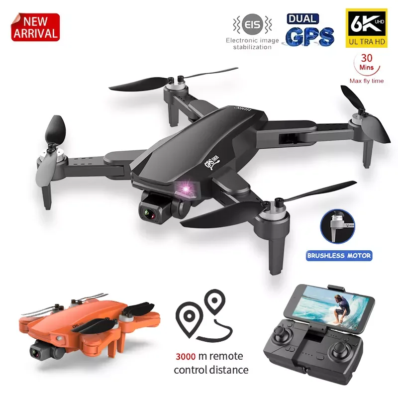 

pro S608 Pro GPS Drone 4k Profesional 6K HD Dual Camera Aerial Photography Brushless Foldable Quadcopter RC Distance 3KM