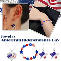 independence day women earringsnecklacebracelet star earrings gifts patterns accessories decor occasions jewelry suitable a9y1