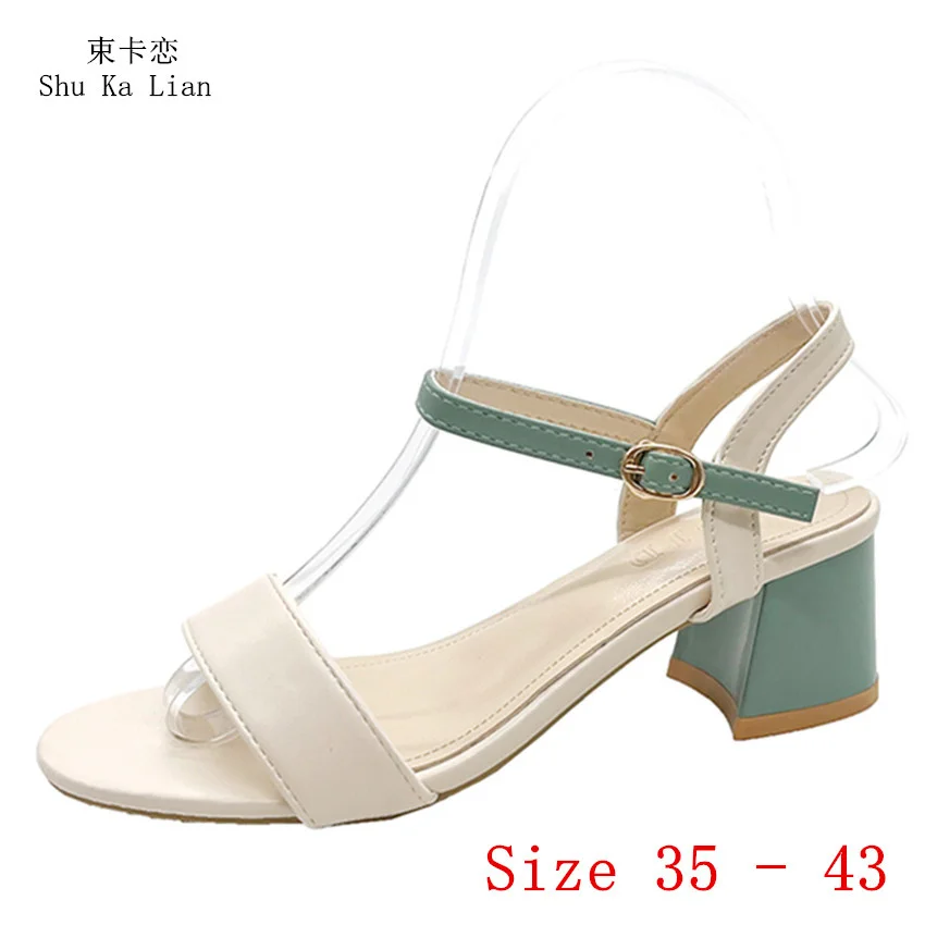 

Женские босоножки на высоком каблуке, босоножки-гладиаторы на среднем каблуке, Размеры 35 - 43