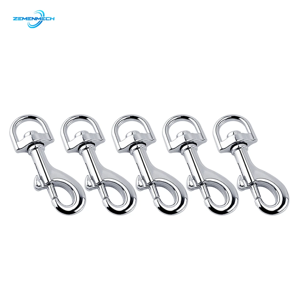 

5PCS Zinc Alloy Swivel Eye Snap Hook Dive Single Ended Swivel Eye Bolt Hook Buckle Pet Chains Sports Clip for Spring Pet Buckle