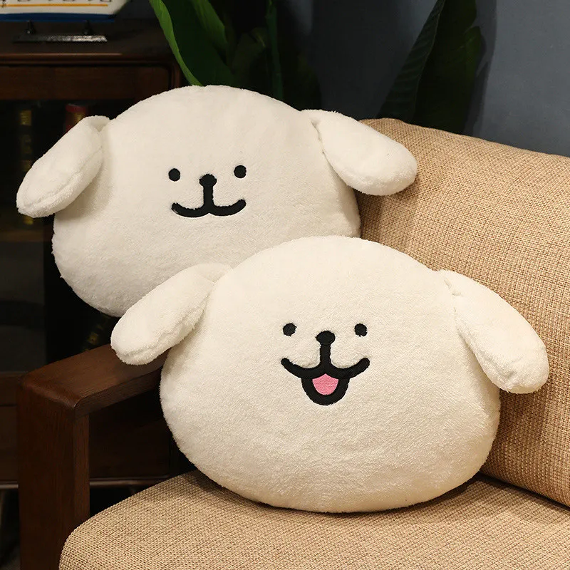 

50cm Cute Line White Dog Plush Throw Pillow Toy Anime Maltese Stuffed Animals Puppy Plushies Soft Kids Girls Toys Home Decor