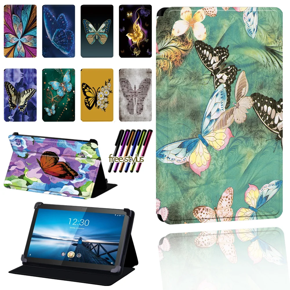 

Новый чехол для Lenovo Smart Tab M8 8 "/M8 LTE 8/Tab M10 10,1"/M10 LTE, чехол из искусственной кожи с принтом бабочки, защитный чехол-подставка для планшета