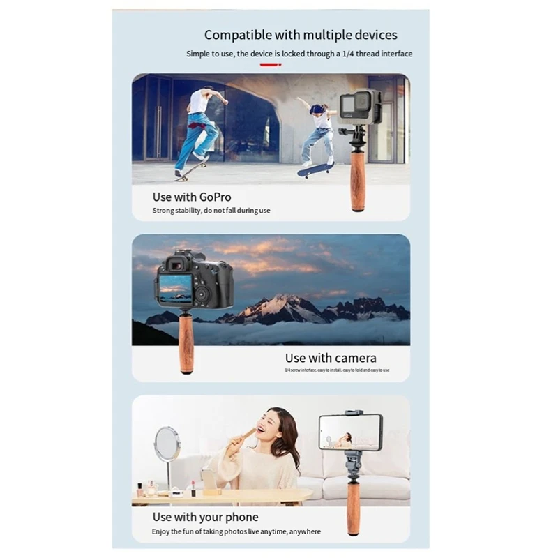 Мини-камера с удлиненной ручкой ручка фотоаппарата внешняя версия 3/8 зубцов