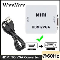 mini hdmi compatible to vga adapter for ps3 xbox stb pc laptop hdtv projector dvd switch 1080p full hd video converter box