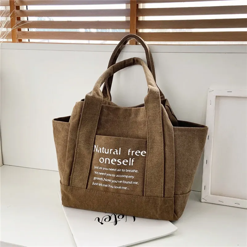 CGCBAG 2023 New Fashion Canvas Tote Bag For Women Lage Capacity Shopper Shoulder Bag Casual Simple Ladies Designer Handbags