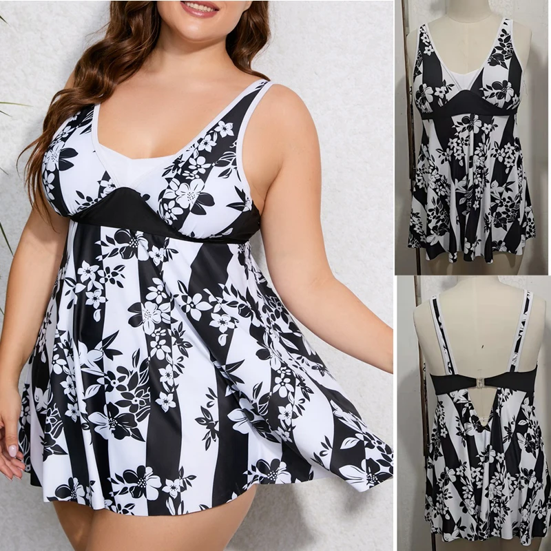 

2023 New Plus Size XL-10XL Summer Tankini Set Swimsuits With Shorts Women Swimwear Bathing Suits Two Piece Swimwear Beach Bikini