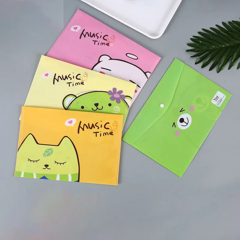 

2 шт., пластиковые папки A4 с мультяшным медведем