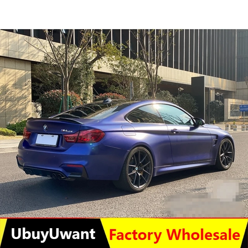 

For BMW 4 Series 428i 435i F32 2-Door Coupe 2013-2019 CS Style Real Carbon Fiber Material Car Trunk Boot Lip Spoiler Wing