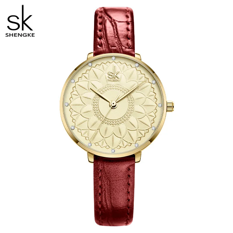 

Watch women's fashion creative dial belt waterproof watch