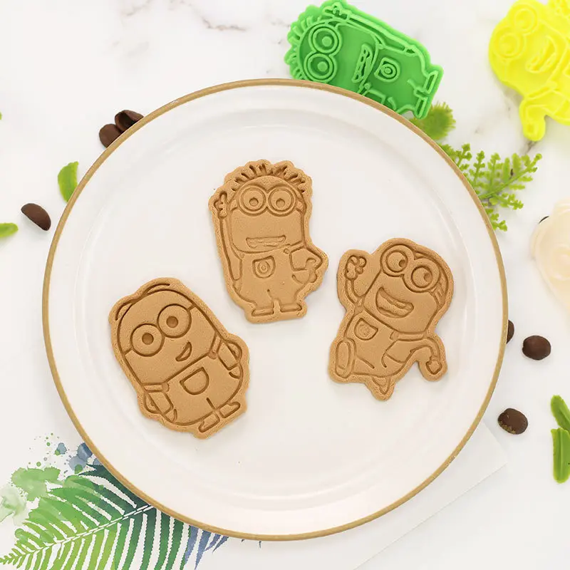 Мультяшные 3D формочки для печенья с миньонами сделай сам пластиковые