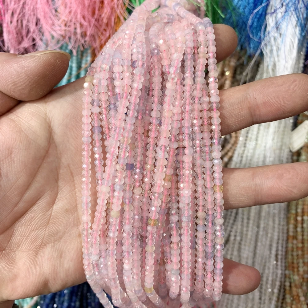 Бусины Из Натурального морганита рубина амазонита кианита ограненные бусины