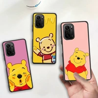 cute cartoon pooh bear phone case silicone soft for redmi 9a 8a note 11 10 9 8 8t redmi 9 k20 k30 k40 pro max