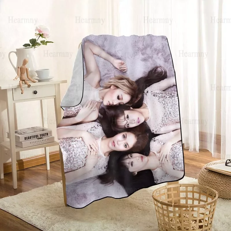 

NEW Custom MAMAMOO KPOP Blanket Personalized Blanket On For The Sofa/Bed/Car Portable 3D Blanket For Kid Home Textile Fabric 051