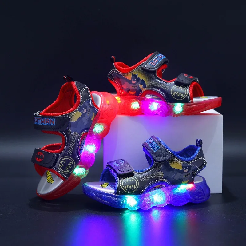 New Summer Disney Lovely Cool Children Sandals LED Lighted Cute Kids Shoes 5 Stars Excellent Girls Boys Sandals Toddlers
