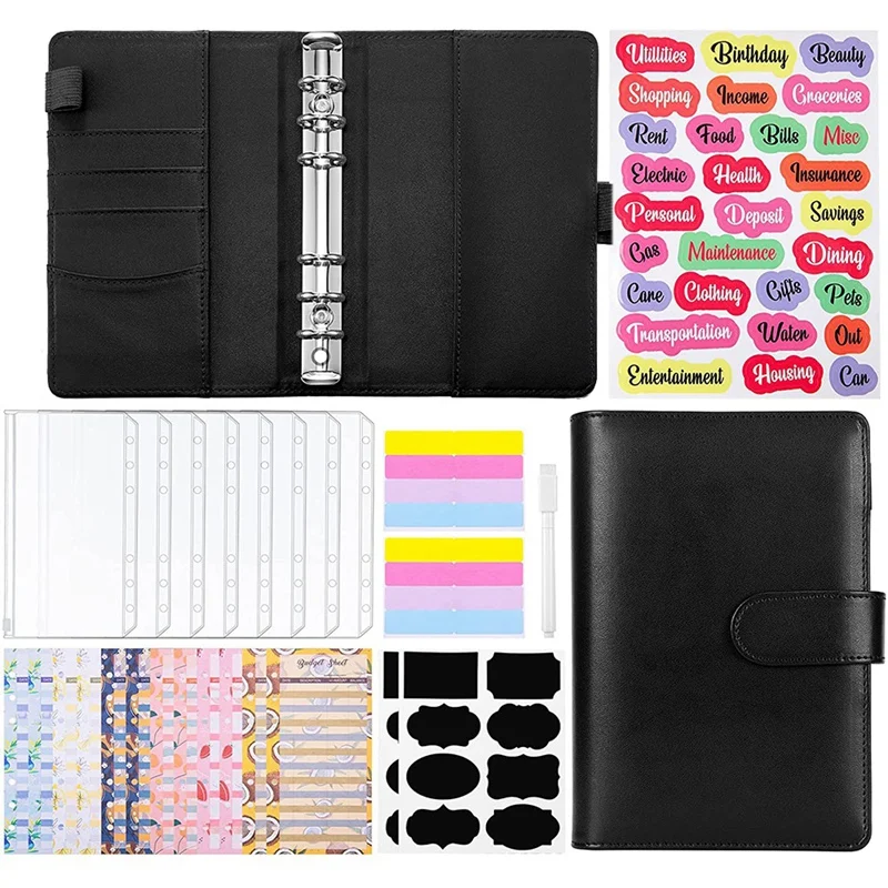 

Budget Binder With Zipper Envelopes Cash Envelopes,For Cash With Plastic Binder Pockets,Cash Envelopes For Budgeting