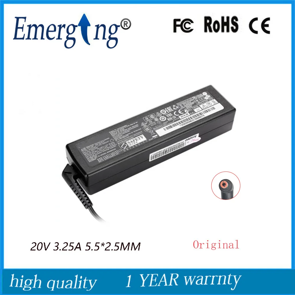 Новый оригинальный адаптер для ноутбука Lenovo G585 G700 G780 G565 G570 G575 G560E, 20 в, 5,5 А, 65 Вт, 2,5 * мм