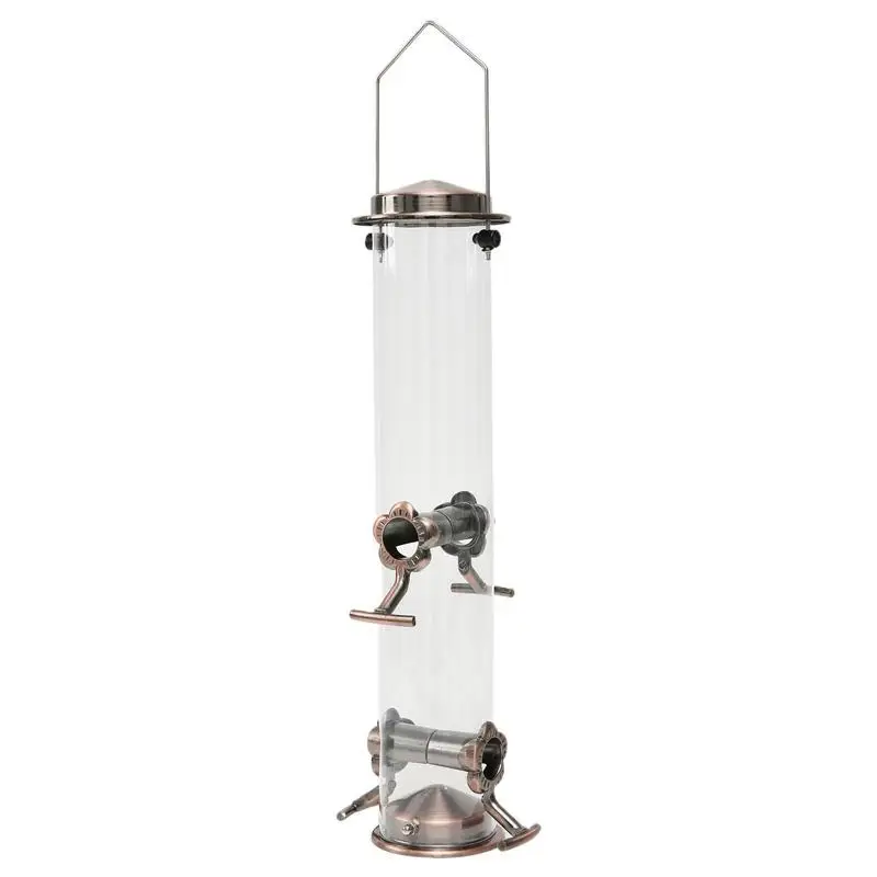 

Durable Wild Bird Hanging Feeder Stainless Steel Bird Food Dispenser Container Tubular Anti-rust Outdoor Garden Decor Drop Ship