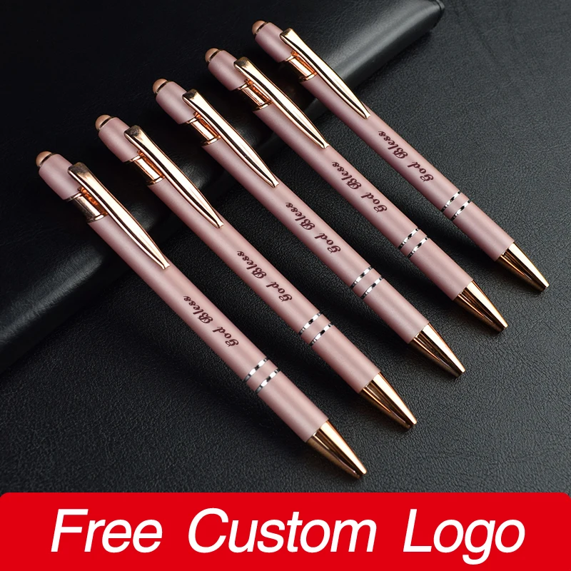 

100pcs Ballpoint Pens Personalized Custom LOGO Pen With Name Engraving School Teacher Stationary Wedding Gift Free Shipping