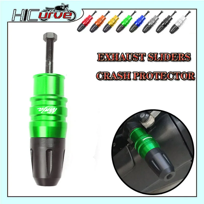 

For KAWASAKI NINJA250 NINJA300 NIANJA650 NIANJA 250 300 650 Motorcycle CNC Frame Crash Pads Exhaust Sliders Crash Protector