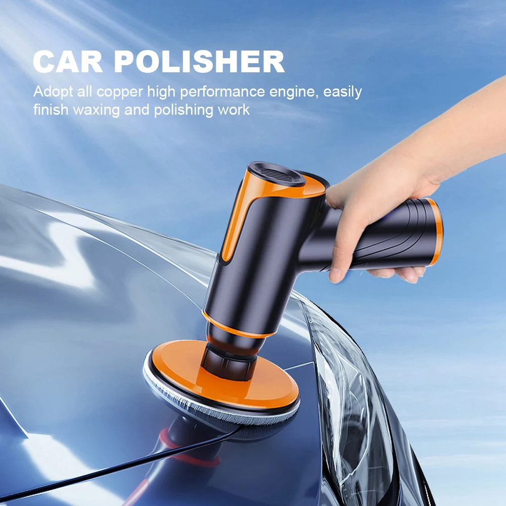 

Cordless Electric Waxer Polisher Type-C Charging Car Detailing Buffer 2000mAh 1800RPM Auto Polish Waxing Machine Car Accessories