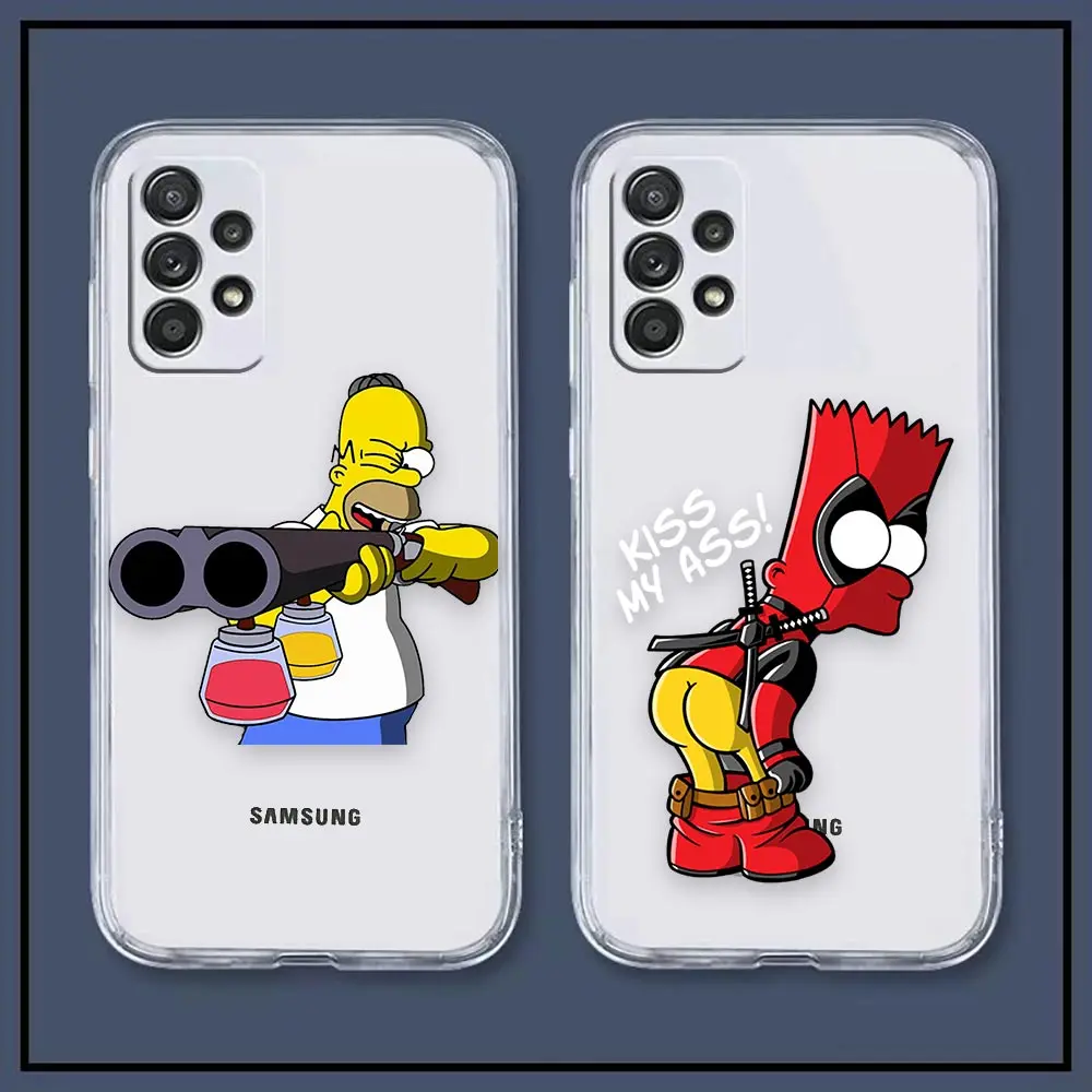 

Clear A73 Case For Samsung A81 A73 A72 A71 A53 A52 A51 A50 A50S A42 A33 A32 A21 A30 A30S A23 A22 5G 4G Case Capa The S-Simpsons