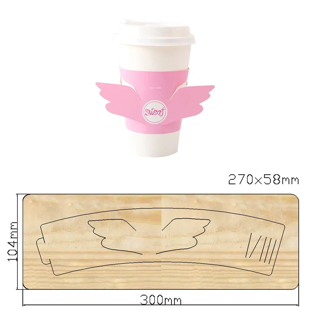 

Чехол для чашки ангела, портативный держатель для чашки кофе, пресс-формы для резки дерева, форма для бумажного ножа, Новое поступление 2022