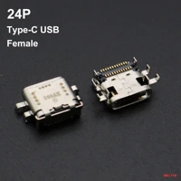 12510pcs 24pin laptop usb 3 1 type c interface female 24p smd type c charging head tail plug notebook charge socket connector