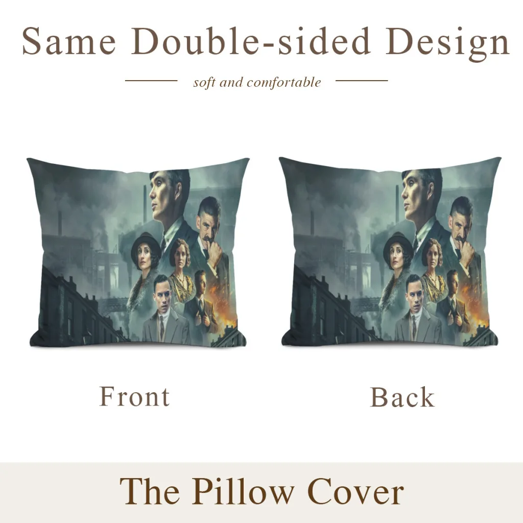 P-Peaky B-Blinders Pillow Cushion Case Dakimakura Cover Decorative Sleeping 45x45cm