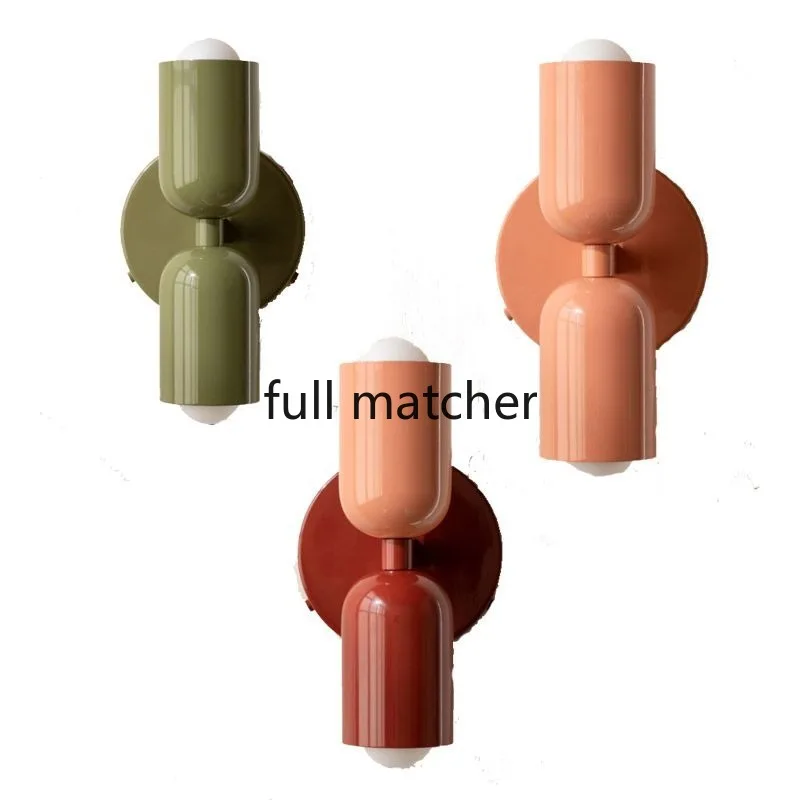 

Современная красочная настенная лампа macaron для гостиной, столовой, спальни, прикроватной тумбочки, креативная внутренняя настенная лампа для дома в нордическом стиле