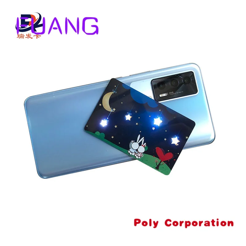 Hot sale nfc contactless smart card blank nfc led light