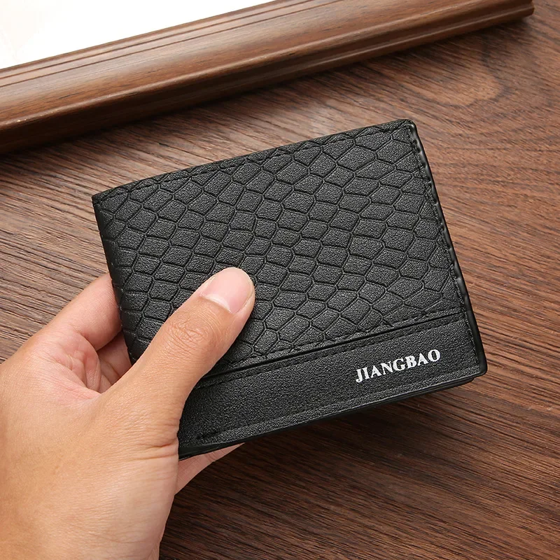 Новый кошелек короткий мужской тонкий горизонтальный деловой повседневный с