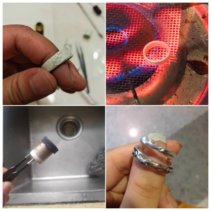 Фото Серебряная глина для изготовления ювелирных изделий 5г/10г: DIY набор для творчества, создания парных колец, подвесок для ожерелий, браслетов №4
