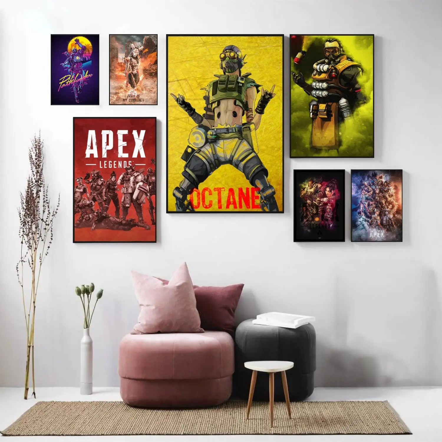 Арт-постер Apex Legends Video Game Decoration размером 24x36 дюймов для стен с персональным дизайном. Современный декор спальни семьи на холсте.