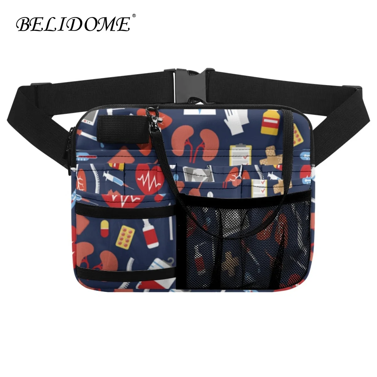 

Waist Bag for Women Nursing Fanny Pack Tool Holder Multi Compartment Stethoscopes Bandage Scissors Emergency Supplies Bum Bag