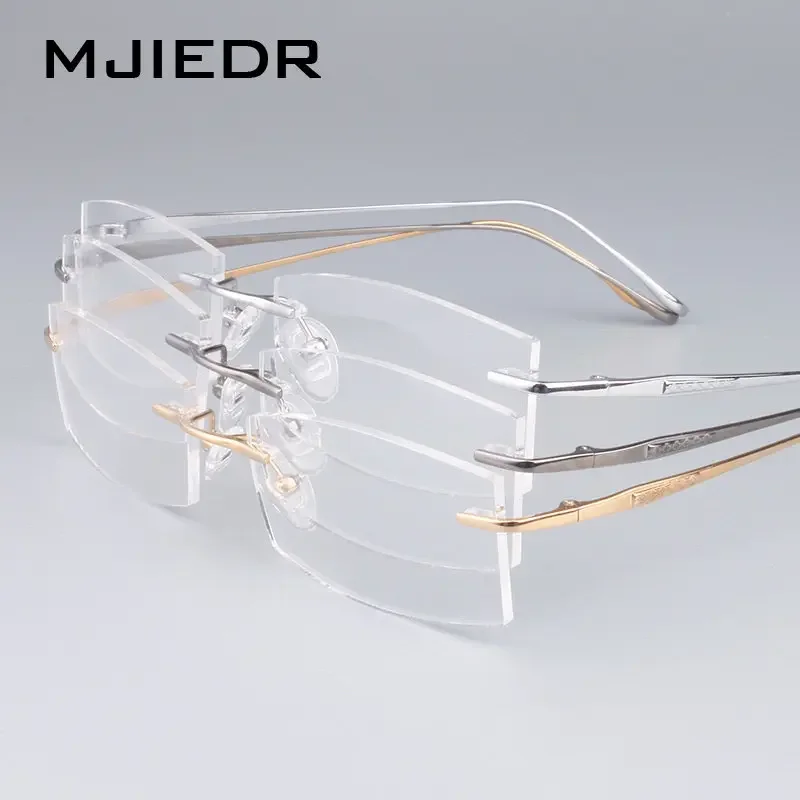 Ультралегкие удобные оптические очки без оправы из чистого титана оправа для