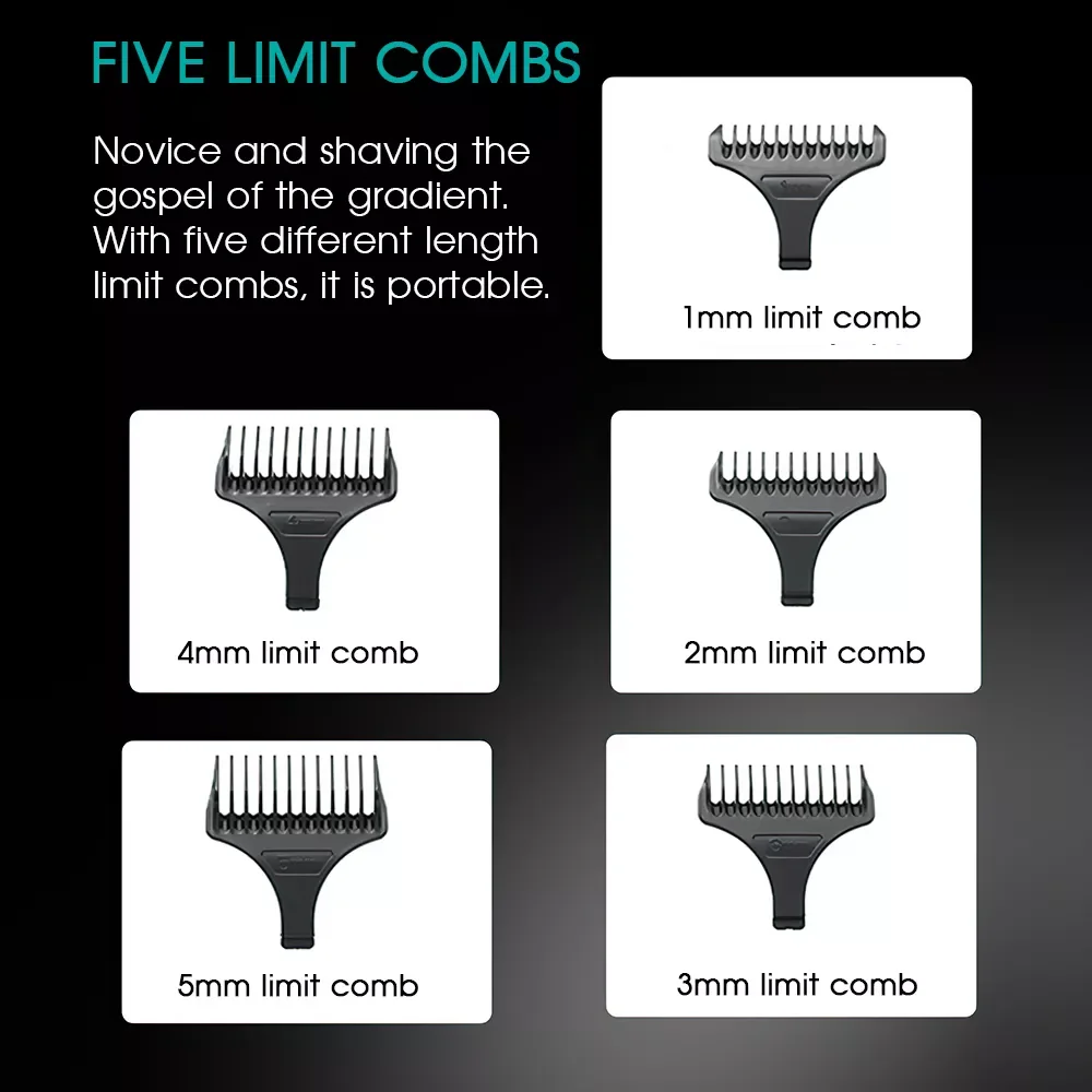 

NEW2023 Professional Barber Hair Clipper Rechargeable Finish Cutting Machine Beard Trimmer Shaver Cordless Hair Cutters