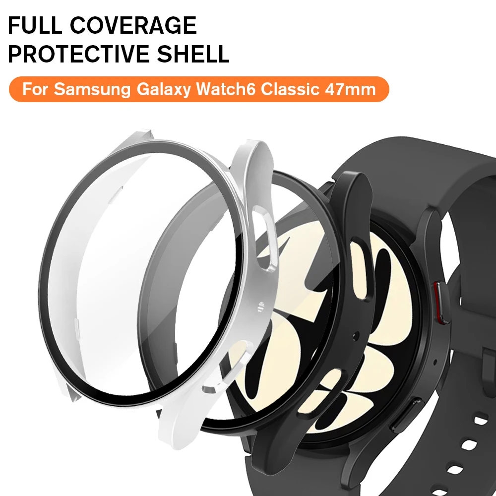 

Для Samsung Galaxy Watch 6 классическое стекло + чехол для часов 6 40 мм 44 мм Watch6Classic 47 мм 43 мм защитный чехол Аксессуары для смарт-часов