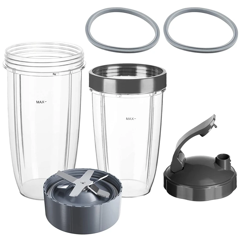 

Replacement Cup 32 Oz With Flip Top To Go Lid Cup 24 Oz,For Nutribullet Blenders 600W & 900W Replacement Parts