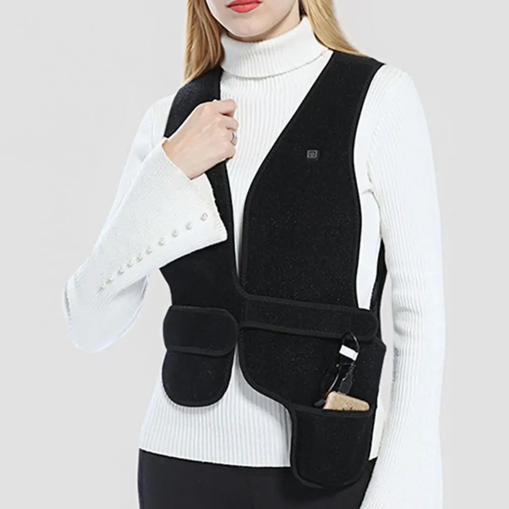 

3 Heating Levels Cold Resistant Adjustable Women Men USB Heated Winter Waistcoat Heating Waistcoat for Cold Weather