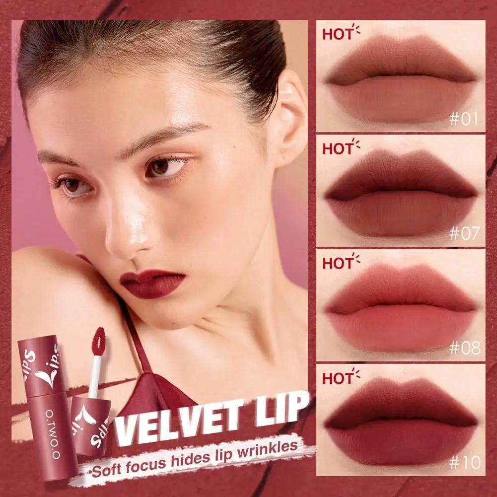 

Lip Mud Matte Velvet Lipstick Sexy Red Lip Gloss Lip Tint Waterproof Lipsticks Women Lipgloss Makeup Korean Cosmetics
