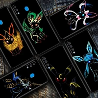 black case for samsung galaxy a12 a52 a50 a51 a53 a71 a21s a70 m31 a30 movil smartphone cover a22 m22 funda pokemon eevee elves