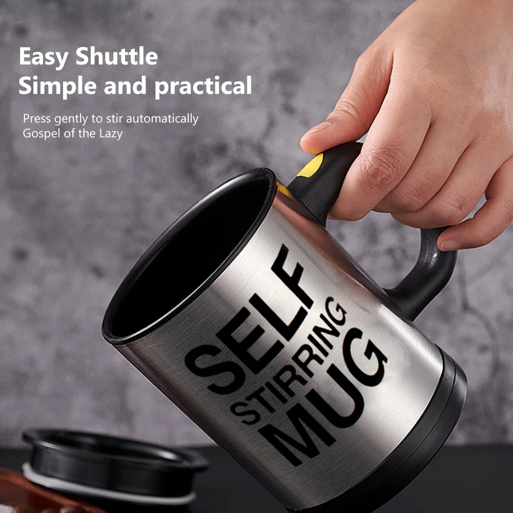 400ml Automatic Self Stirring Mug Smart Lazy Coffee Milk Mixing Mug Stainless Steel Thermal Cup Electric Juice Mixer Cup Blender