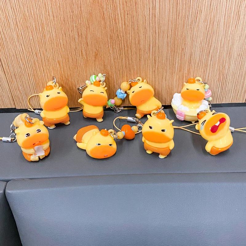 Фото Мультяшная капибара, ванна Лулу, купание, пение, пара кукольных брелоков, милые усталые, сушеные из Гріуса, Капибала, брелок с животными №3