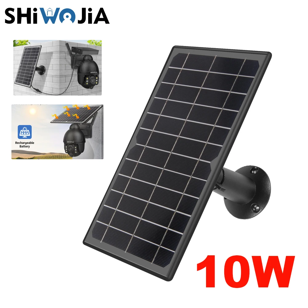 

SHIWOJIA 10W 12V Camera Solar Panel Waterproof for Solar Camera/Doorbell/Home Light